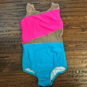 Pink/ Teal Dance Leo Sz 7